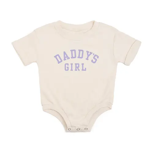 Daddy's Girl Short Sleeve Romper in White at Nordstrom, Size