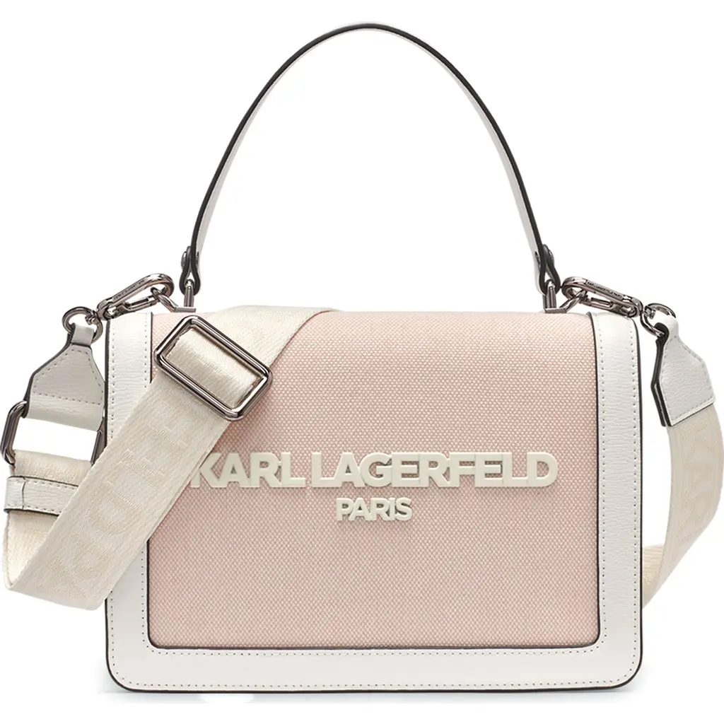 Simone Canvas Satchel in Pink/canvas at Nordstrom by KARL LAGERFELD PARIS