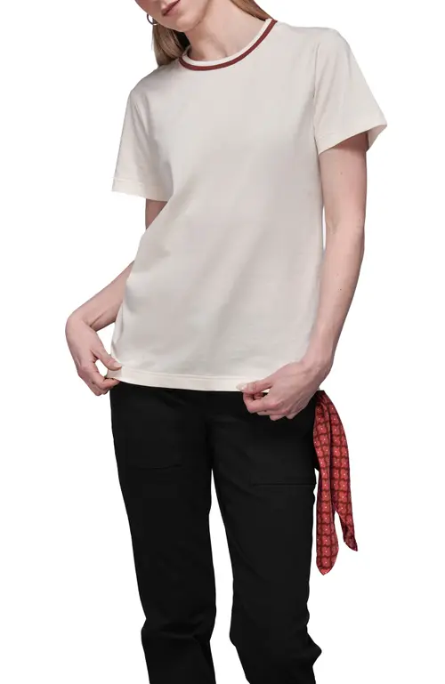 The Everyday Ringer Tee in White/cinnamon at Nordstrom, Size