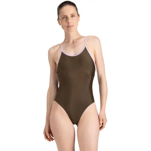 Liberty Racerback Performance Swimsuit - Women's in Coffee/lilac at Nordstrom, Size