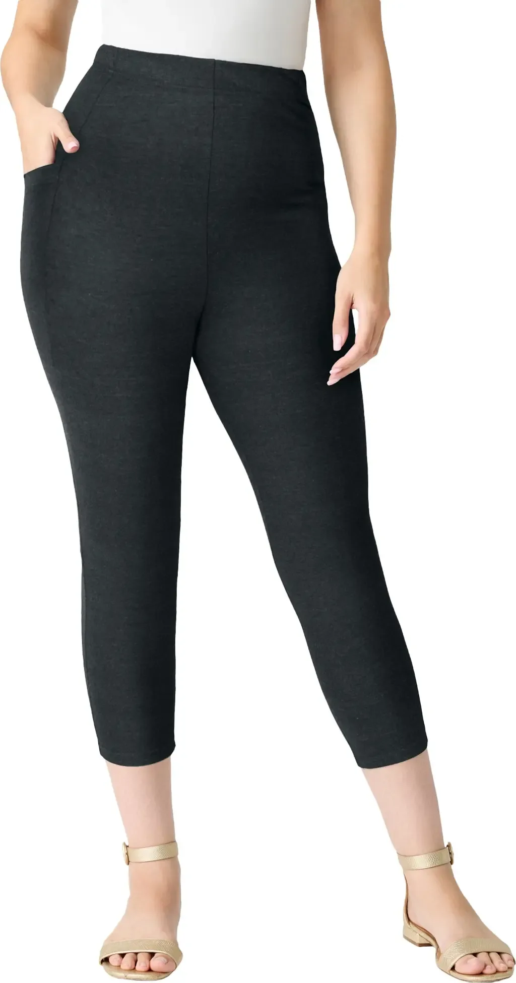 Side-Pocket Essential Capri Legging