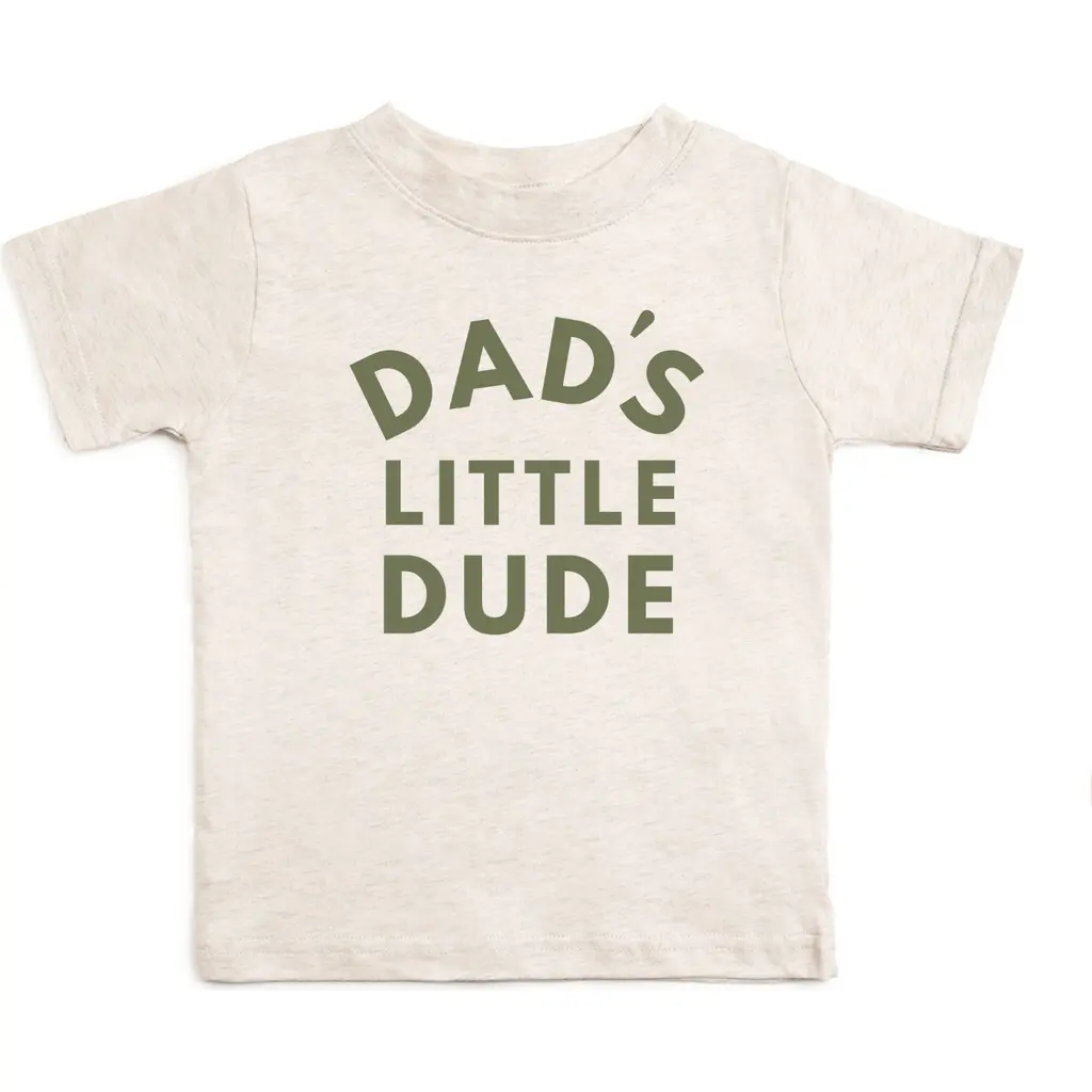 Dad's Little Dude Short Sleeve T-Shirt in Natural Heather at Nordstrom, Size