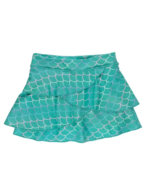Active Princess Tiered Skort in Marine Green Scales at Nordstrom, Size by RuffleButts