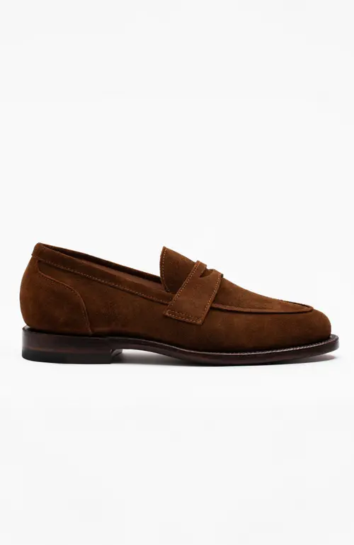 Clara Penny Loafer in Bourbon Suede at Nordstrom, Size