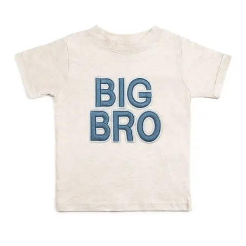 Big Bro Embroidered Patch Short Sleeve T-Shirt in Natural Heather at Nordstrom, Size by Sweet Wink