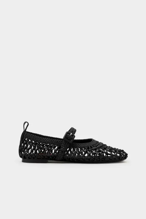 Knotted Riad Flat in Black at Nordstrom, Size