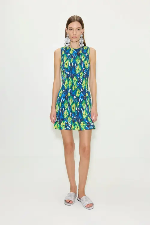 Belle Smocked Mini Dress in Abstract Floral at Nordstrom, Size by SIMONMILLER