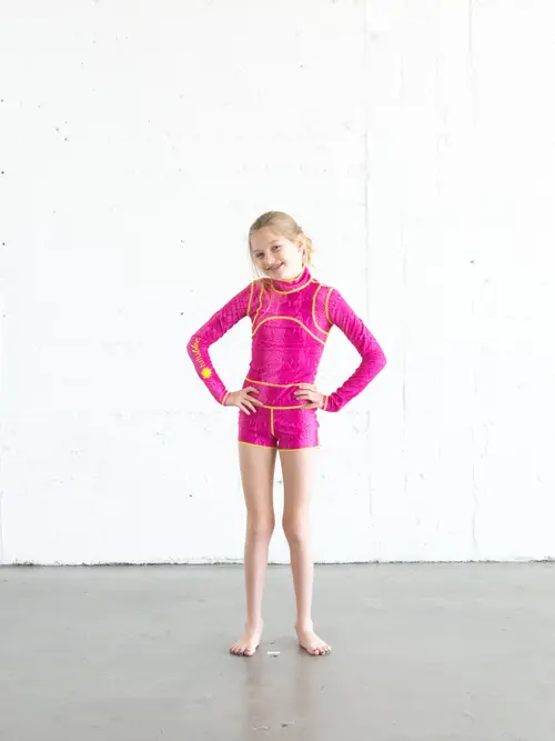 Girls' One-Piece Swimsuit - UPF 50+ in Vibrant Hot Pink at Nordstrom, Size