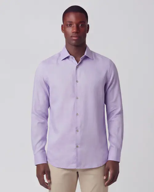 Linen Long Sleeve Shirt in Lavender at Nordstrom, Size by Lords of Harlech