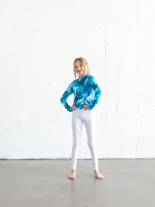 Girls' Swim Leggings - UPF 50+ in Solid Bright White at Nordstrom, Size