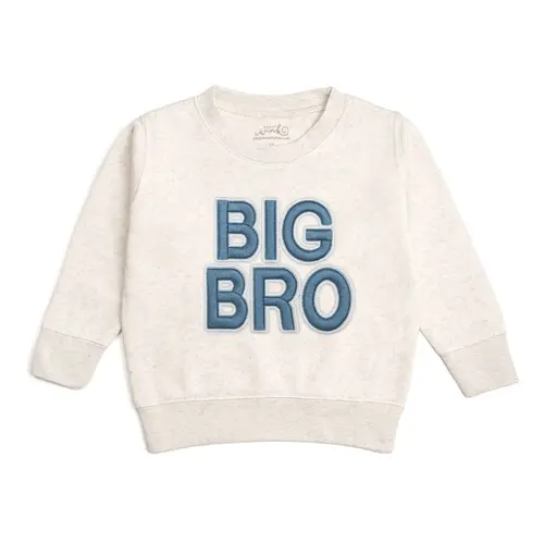 Big Bro Embroidered Patch Sweatshirt in Natural Heather at Nordstrom, Size