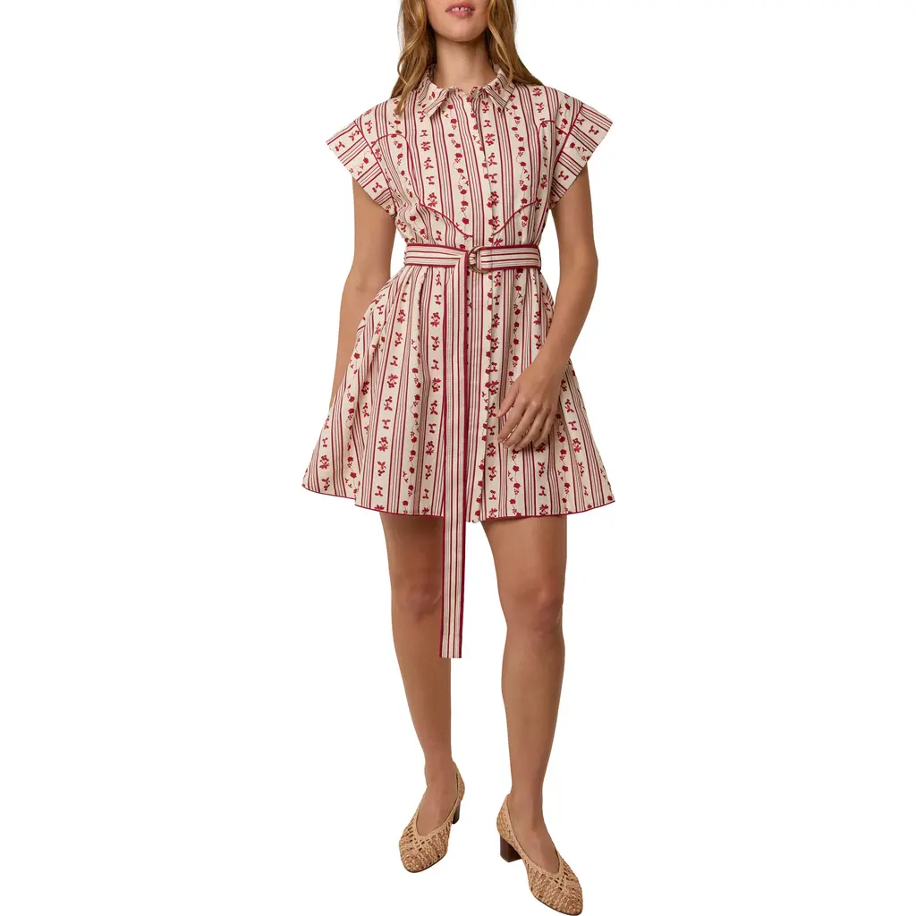 Manon Mini Dress in Raye Fleur at Nordstrom, Size