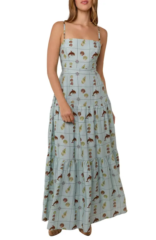 Celine Maxi Dress in Seashell Tile at Nordstrom, Size