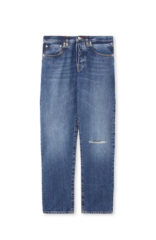 965 John Stone Wash 5-Pocket Denim Trousers in Blue at Nordstrom, Size by Fortela