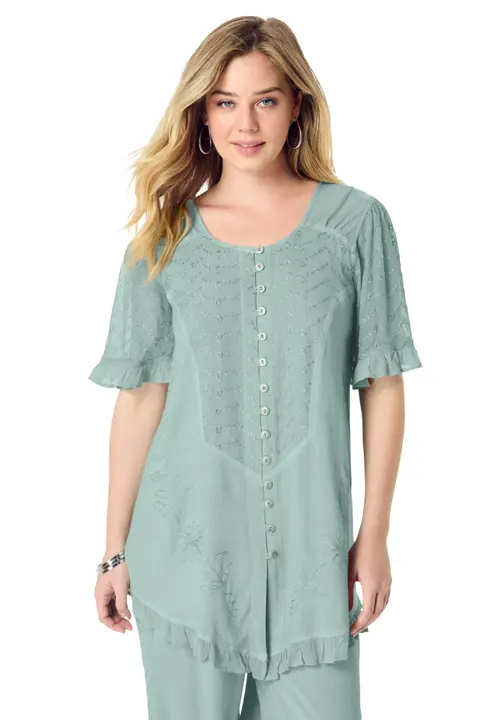 Acid Wash Tunic in Antique Mint at Nordstrom, Size