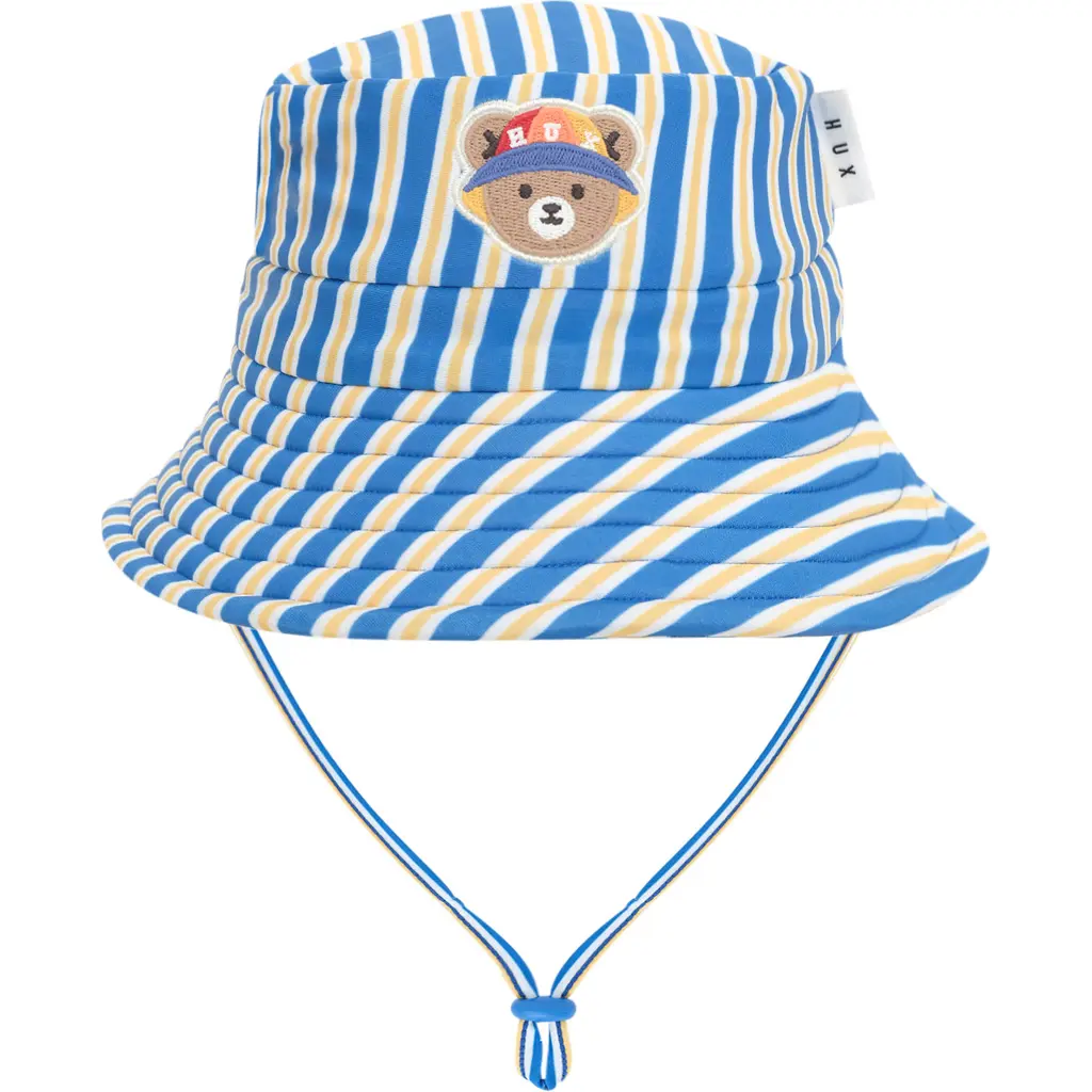 Beach Hux Stripe Swimhat in Cobalt/sunburst at Nordstrom, Size by Huxbaby