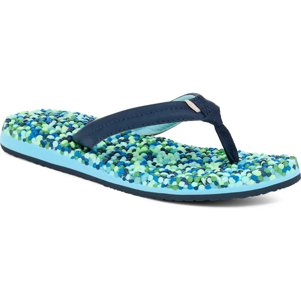 Bubblecush Flip Flop in Navy Multi at Nordstrom, Size by Sanuk