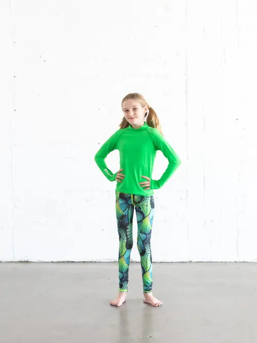 Girls' Swim Leggings - UPF 50+ in Turquoise Teal Blue at Nordstrom, Size by TUTUBLUE