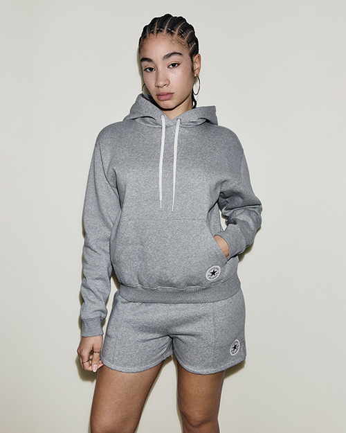 Women's Chuck Patch Hoodie in Vintage Grey Heather at Nordstrom, Size