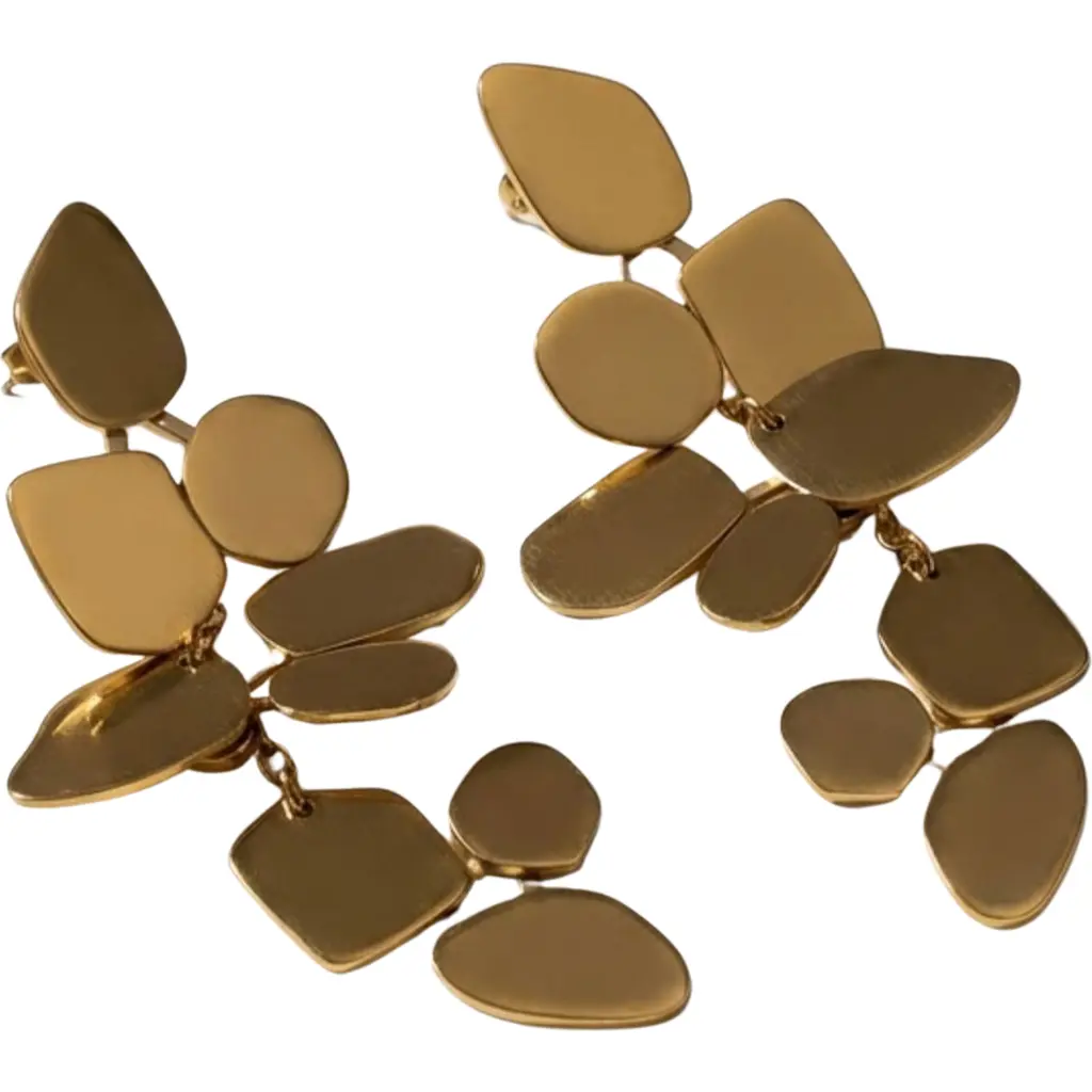 Valentina Waterproof Statement Dangle Earring in Gold at Nordstrom