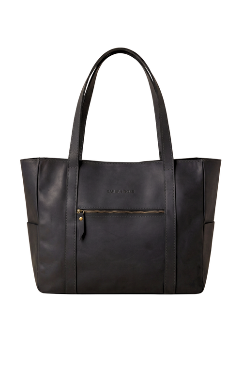Cara Tote Bag in Black Nubuck at Nordstrom