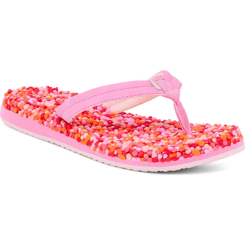 Bubblecush Flip Flop in Pink Multi at Nordstrom, Size by Sanuk