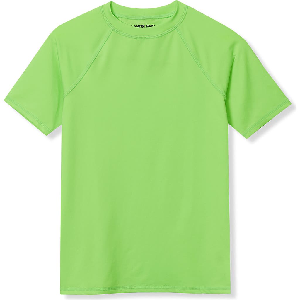 Boys Short Sleeve UPF 50 Sun Protection Rash Guard in Bright Green Gecko at Nordstrom, Size