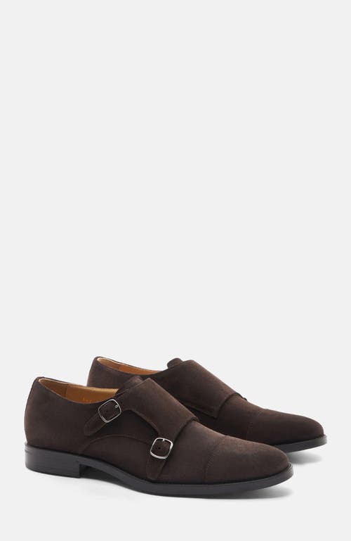 Francesco Monks in Dark Brown Suede Leather at Nordstrom, Size