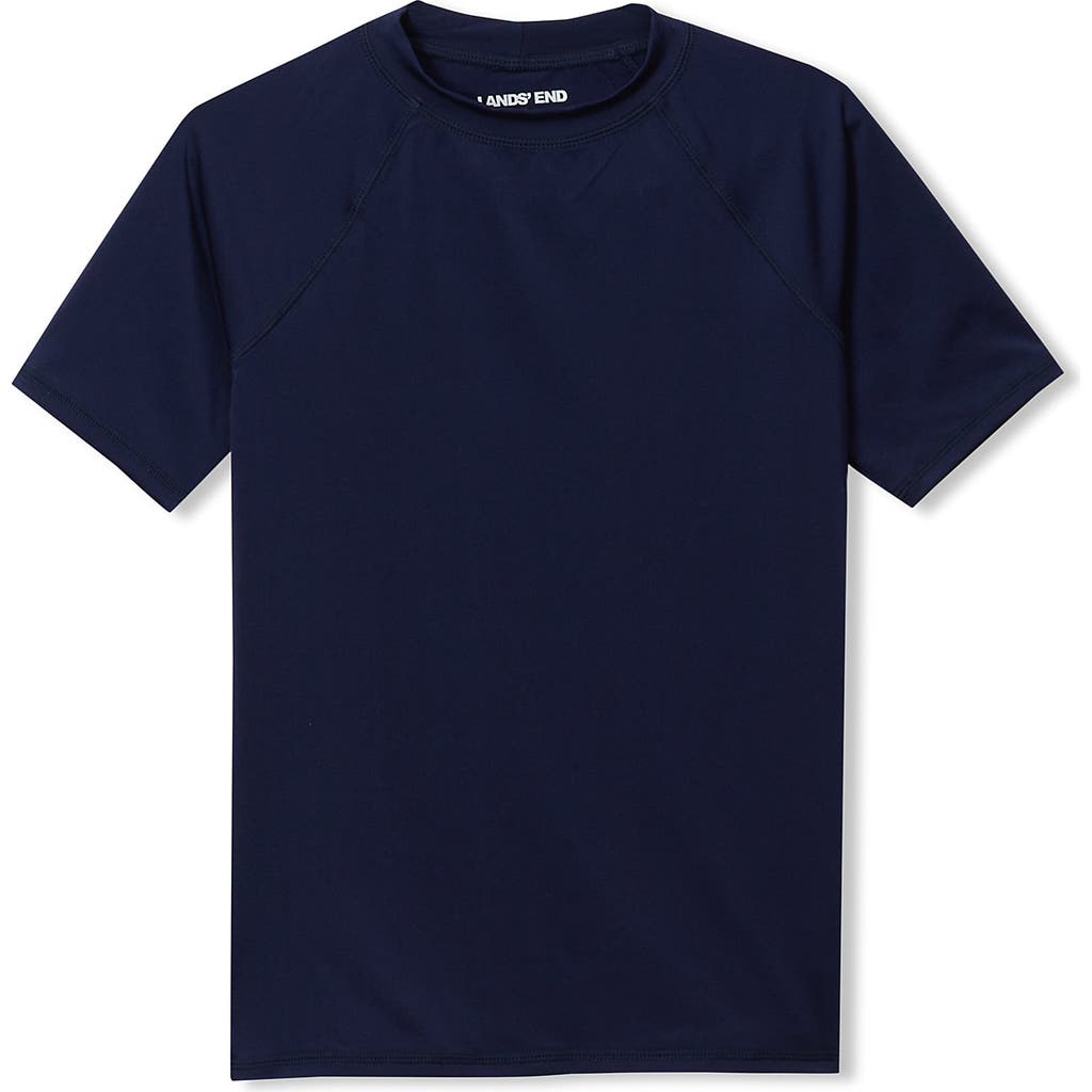 Boys Short Sleeve UPF 50 Sun Protection Rash Guard in Dark Navy at Nordstrom, Size