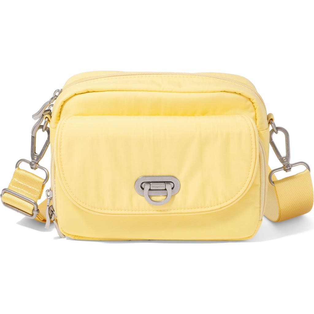 Coastal Flip Lock Camera Bag Crossbody in Butter Yellow at Nordstrom by BAGGALLINI