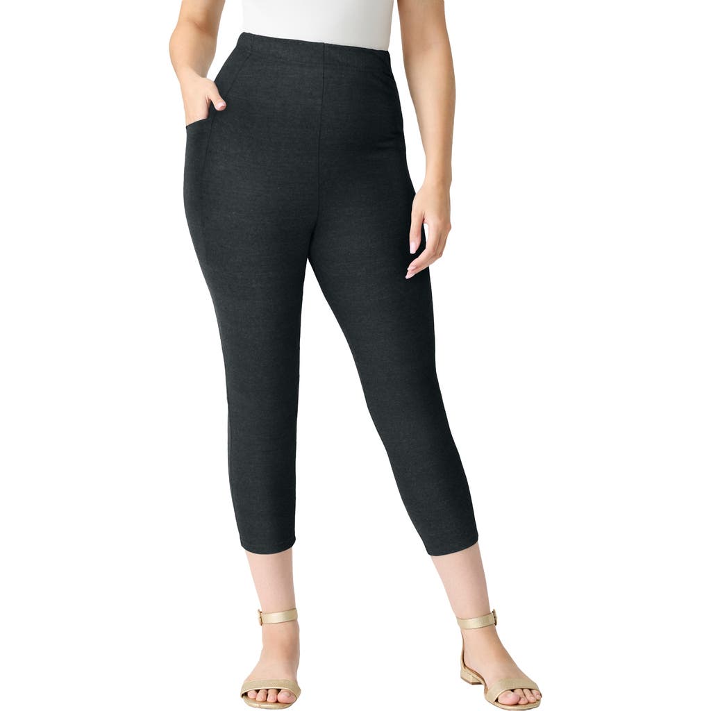 Side-Pocket Essential Capri Legging in Heather Charcoal at Nordstrom, Size
