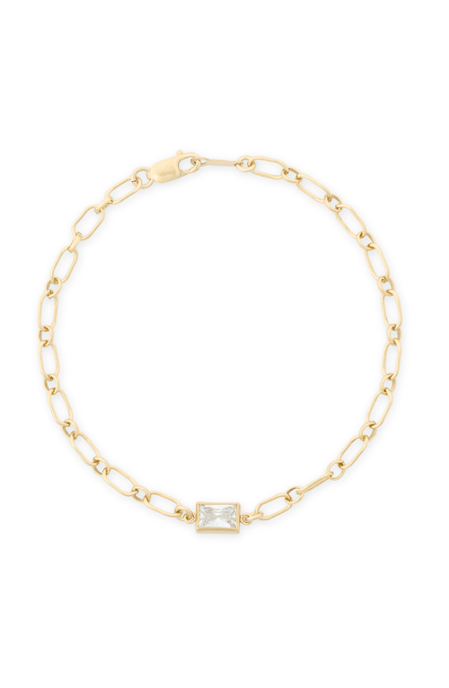 Neeks Open Link Rectangle Bezel Stone Bracelet in Gold at Nordstrom, Size