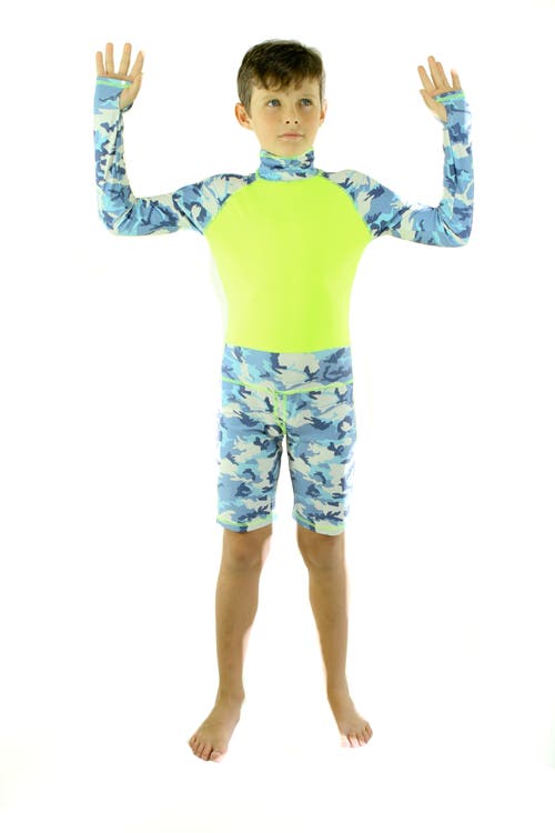 Boys' One-Piece Swimsuit - UPF 50+ in Blue Camo at Nordstrom, Size by TUTUBLUE