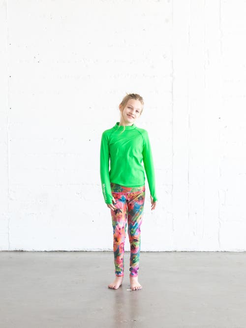 Girls' Swim Leggings - UPF 50+ in Watercolor Style Floral at Nordstrom, Size by TUTUBLUE