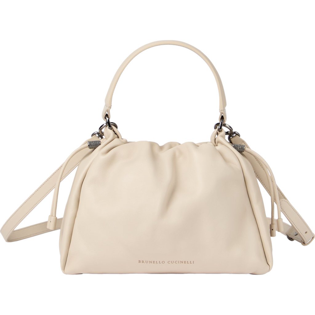 Small Soft Leather Mellow Bucket bag in Ivory at Nordstrom