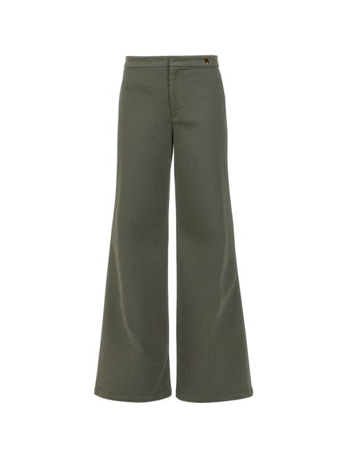Jane High waist flare pant jeans twill in Green at Nordstrom, Size