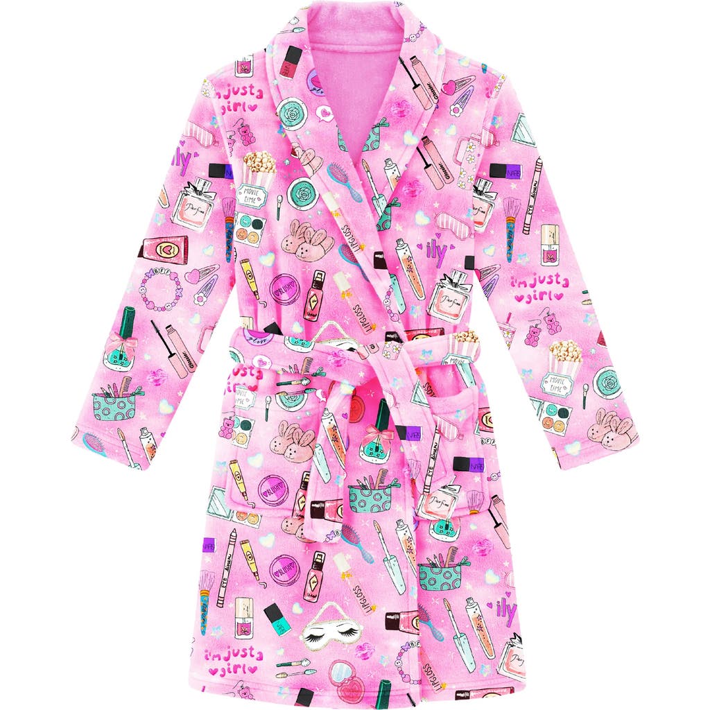 Plush Slumber Party loungewear Robe in Fuschia at Nordstrom, Size by Preppy Goose