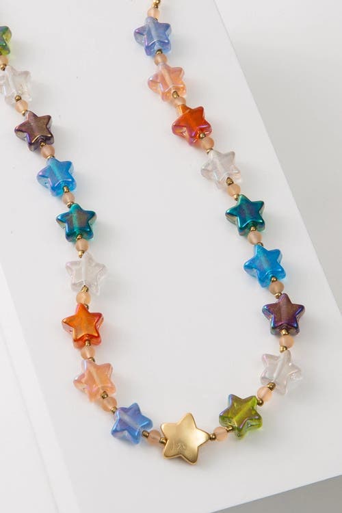 Lucky Star Glass Necklace in Gold at Nordstrom
