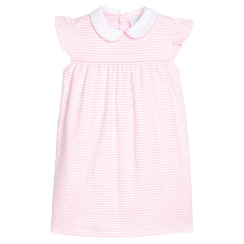 Kids' Angel Sleeve Peter Pan Dress in Light Pink Stripe at Nordstrom, Size