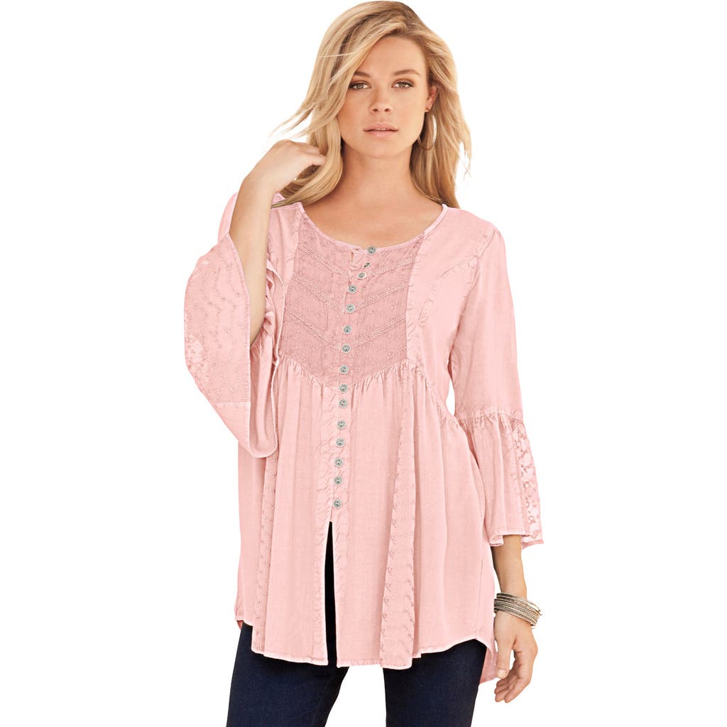 Taylor Acid Wash Big Shirt in Soft Blush at Nordstrom, Size by Roaman's