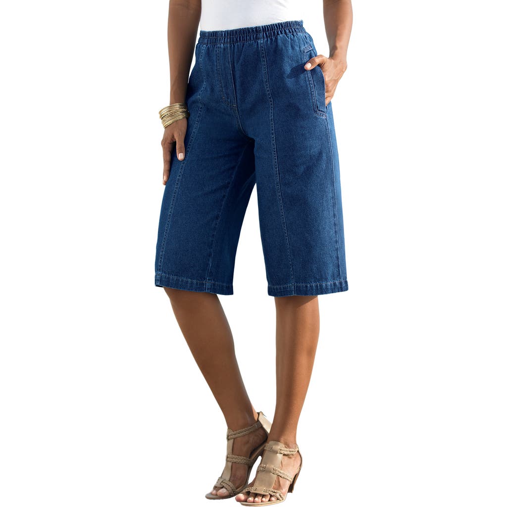 Plus Size Easy-Wear Bermuda Short in Indigo Wash at Nordstrom, Size