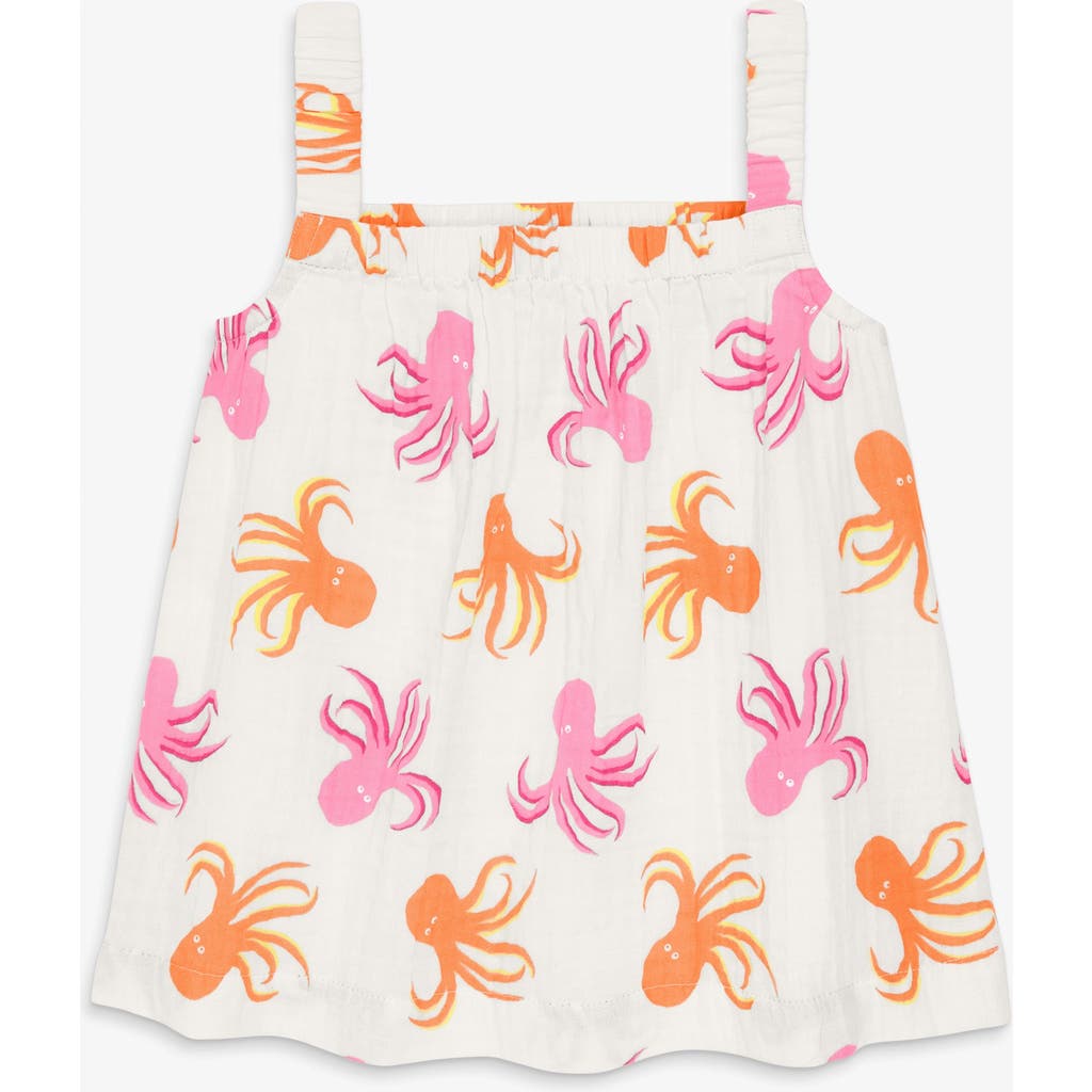 Kids Cotton Gauze Tank In Pals in Ivory Octopus at Nordstrom, Size