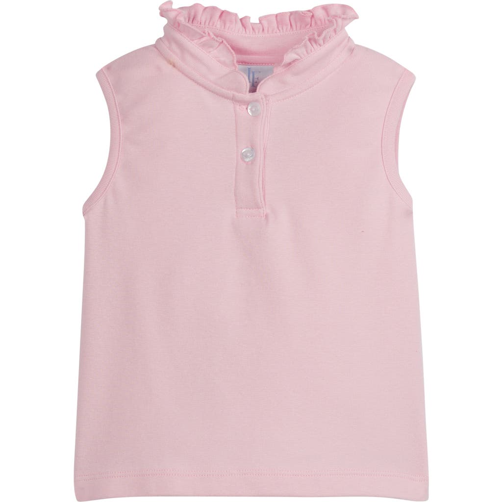 Kids' Sleeveless Hastings Polo in Light Pink Stripe at Nordstrom, Size by Little English