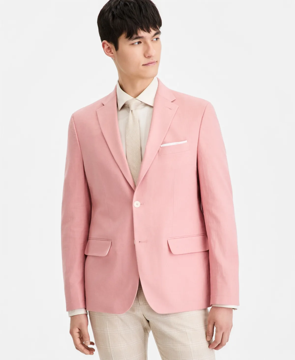 Modern-Fit Linen Blend Blazer