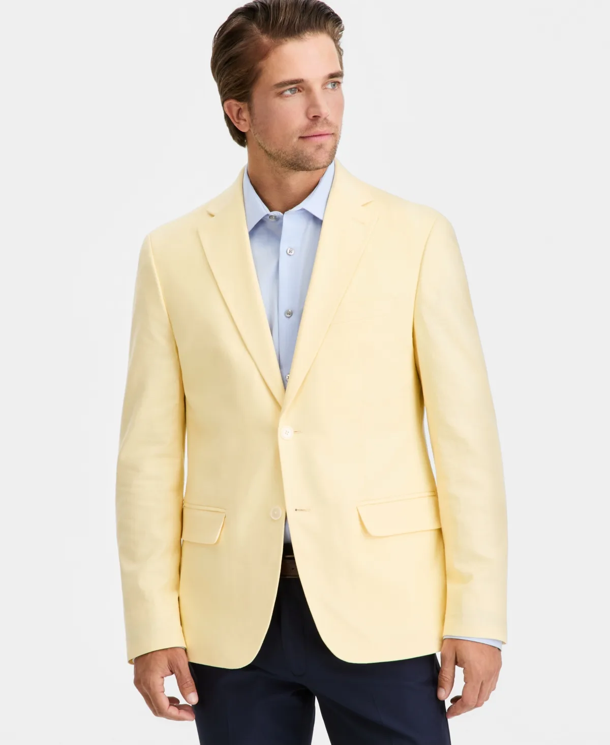 Modern-Fit Linen Blend Blazer