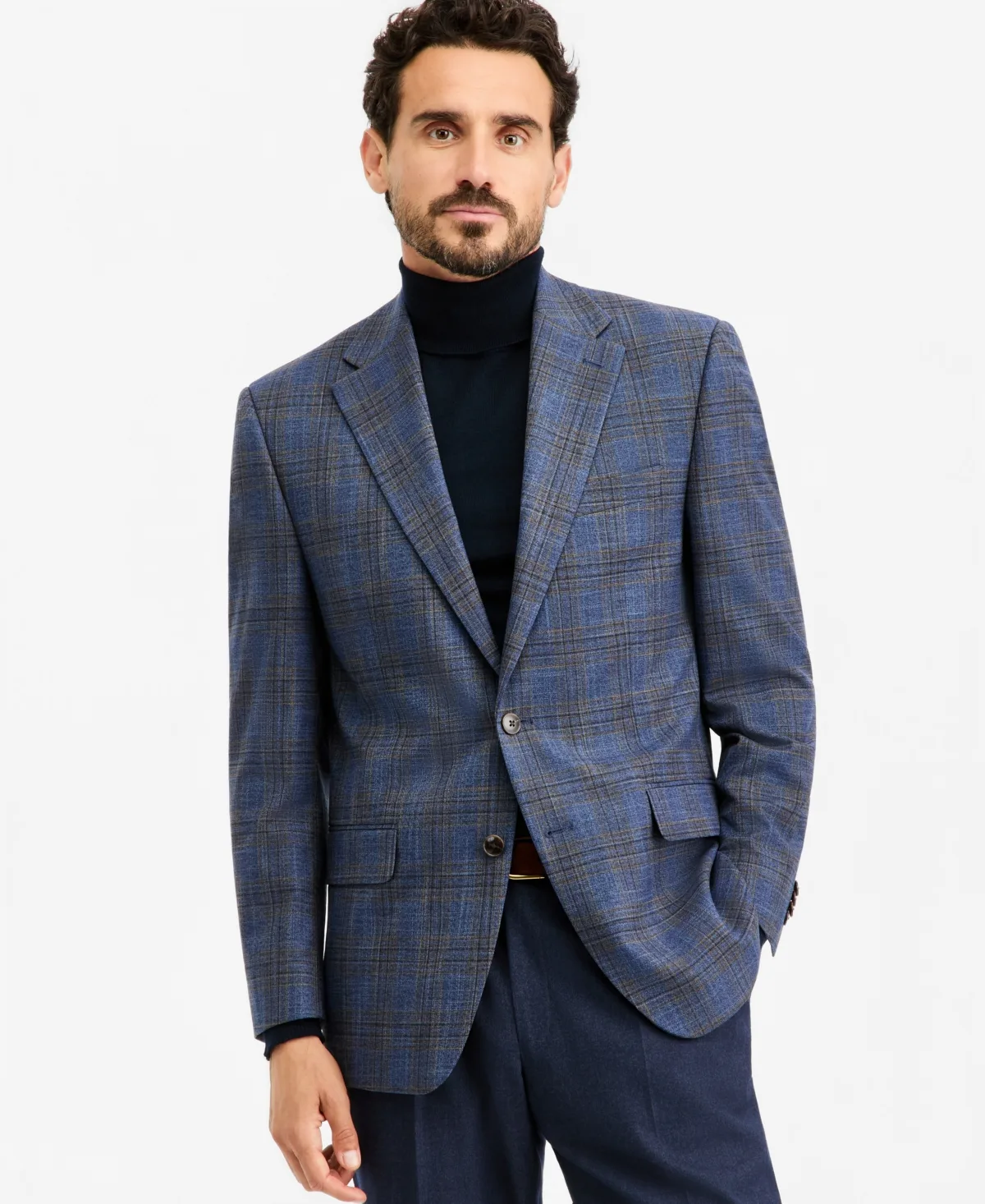 Classic-Fit Plaid Sport Coat