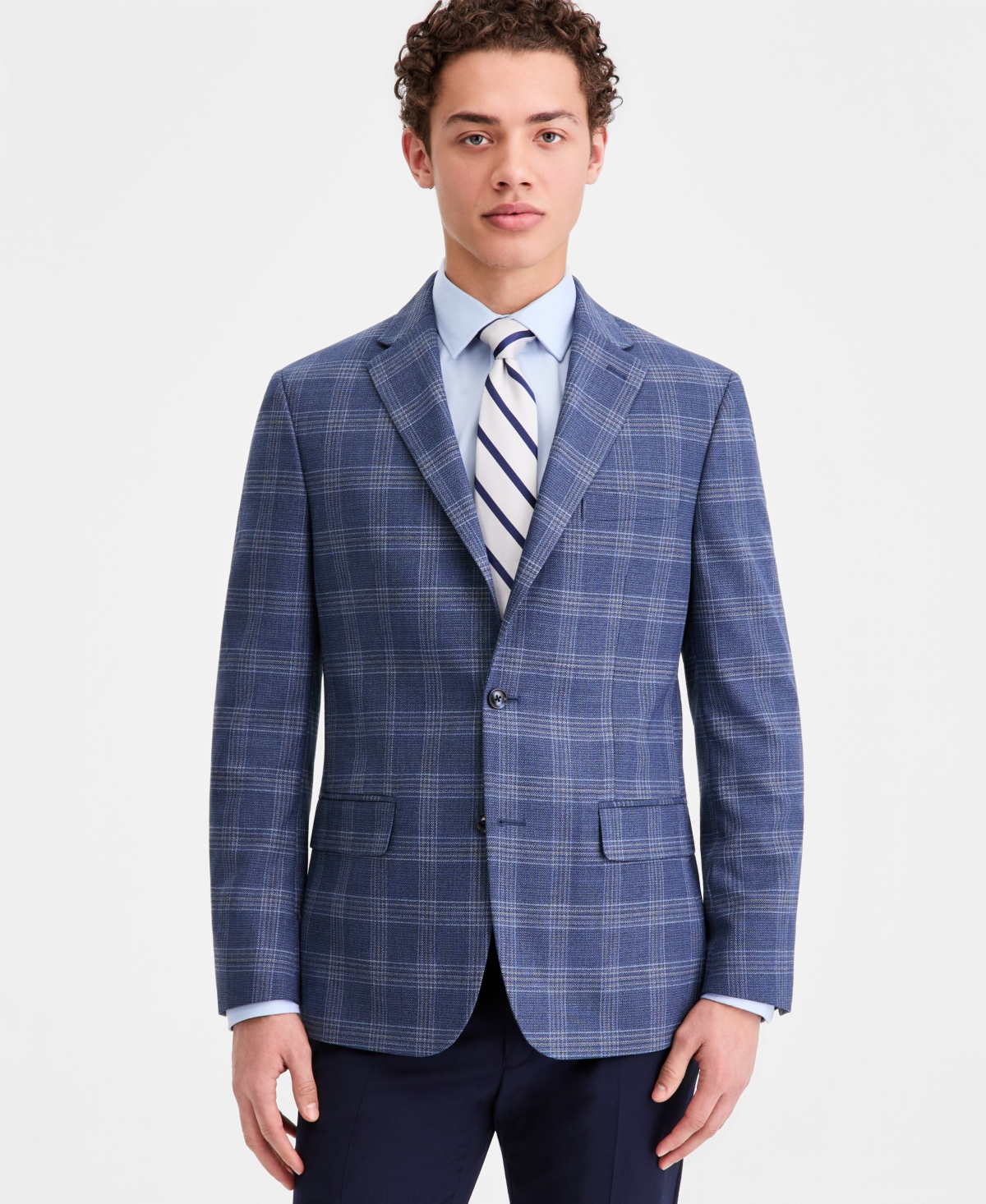 Modern-Fit Patterned Blazer