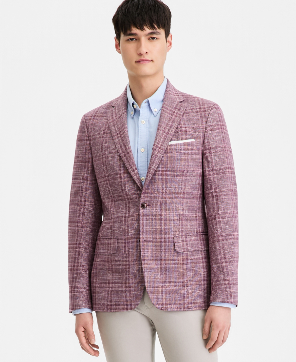 Modern-Fit Patterned Blazer