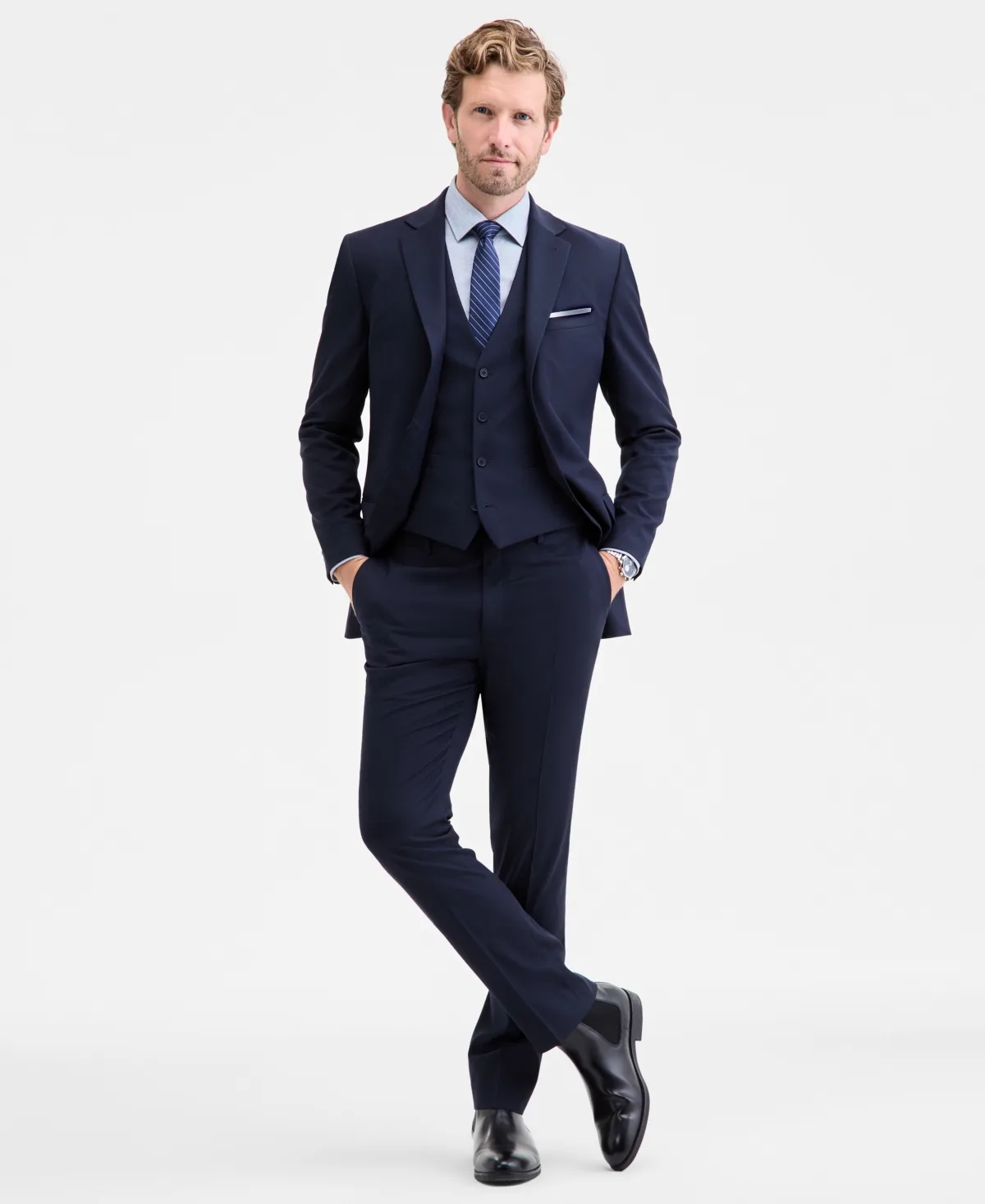 Modern-Fit Vested Nested Suit