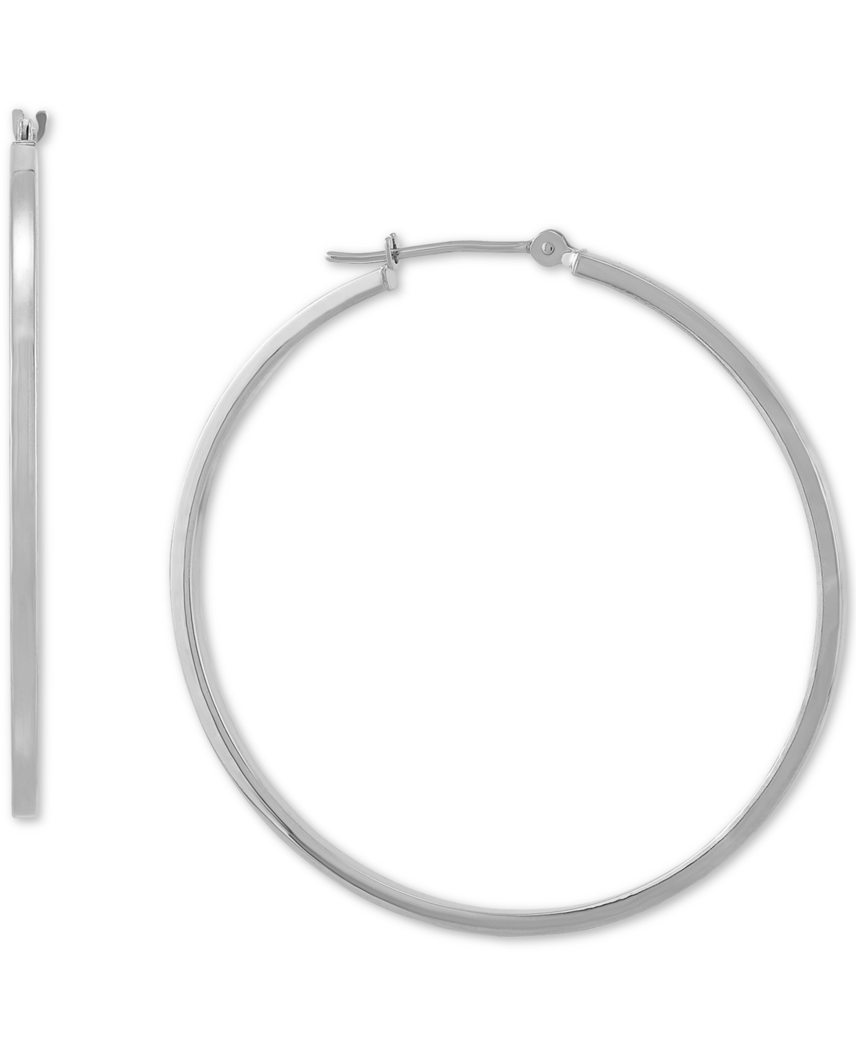 Medium Flat-Edge Hoop Earrings in 10k Gold, 1-1/2" by Macy's
